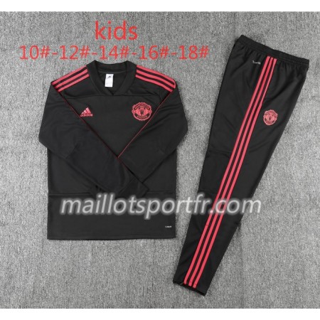 Manchester United Enfant Ensemble Sweat d'entrainement Noir 2018/19 Manchester United Enfant Ensemble Sweat d'entrainement Noir 2018/19